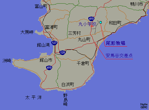 千葉県南部地域(安房郡)の地図