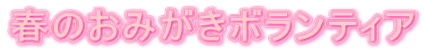 春のおみがきボランティア