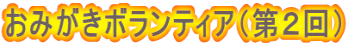 おみがきボランティア（第２回）