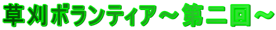 草刈ボランティア～第二回～